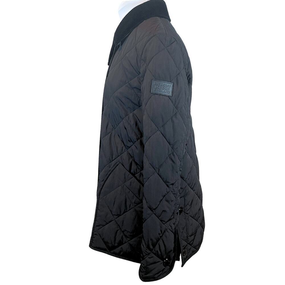 Burberry Coat Quilted Puffer Barn Jacket LOGO Cotswold Black House Check Plaid S - Picture 5 of 16